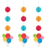 Confetti Balloons Hanging Cutouts 3pk