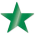 Festive Green Foil Star Cutouts 12cm 5pk
