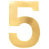 Number 5 Gold Small Foil Board Cutouts 23cm 6pk