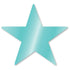 Robin's Egg Blue Foil Star Cutouts 12cm 5pk