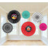 Classic 50's Paper Fan Decorations 6pk