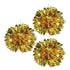 Gold Metallic Fluff Balls 41cm 3pk
