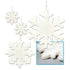 Hanging Fluffy Snowflakes 4pk
