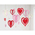 Hearts 3D Hanging String Decorations 16pk