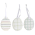 Hop Hop Hooray Ceramic Hanging Egg Decorations 6cm x 4.6cm 3pk