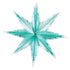 Teal & Silver Hanging Snowflakes 29cm 2pk