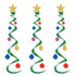 Christmas Tree Whirls 76cm 3pk