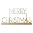 Cosy Copper Gold Metal Merry Christmas Sign 17.5cm x 36cm Each