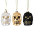 Deadly Soiree Skull Tree Decorations 8cm x 8.5cm 3pk