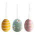 Hop Hop Hooray Felt Egg Tree Decorations 6.5cm 3pk