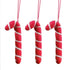 Merry Little Christmas Felt Candy Cane Decorations 8cm x 4cm 3pk