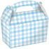Pastel Blue Gingham Paper Treat Box 4pk