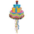 Birthday Cake 3D Shape Pull String Pinata Each