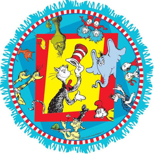 Games & Favors - Pinatas & Party Game Dr Seuss Pinata Expandable Pull String Drum 45cm x 45cm x 9cm Each