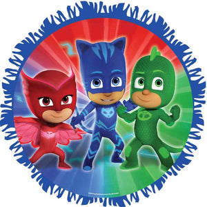 Games & Favors - Pinatas & Party Game PJ Masks Expandable Pull String Drum Pinata 45cm x 45cm x 9cm Each