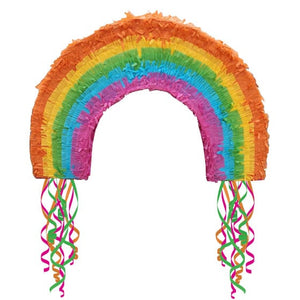 Games & Favors - Pinatas & Party Game Rainbow 2D Shape Pull String Pinata FSC 60cm x 11cm x 38cm Each