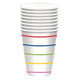 Tableware - Cups Rainbow Stripes Paper Cups FSC 266ml 8pk
