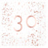 Rose Gold 30 Lunch Napkins 33cm x 33cm 16pk
