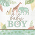 Safari Baby Boy Lunch Napkin 16pk
