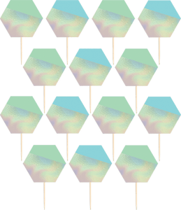 Tableware - Picks, Stirrers & Skewers Shimmering Party Iridescent Picks 8cm 24pk