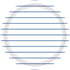 Bright Royal Blue Stripes NPC Round Paper Plates 23cm 8pk