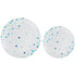 Caribbean Blue Dots Hot Stamped Premium Plastic Plates 20pk