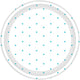 Tableware - Plates Caribbean Blue Dots Round NPC Dessert Paper Plates FSC 17cm 8pk