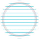Tableware - Plates Caribbean Blue Stripes Round NPC Lunch Paper Plates FSC 23cm 8pk