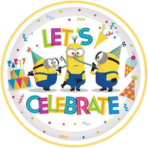 Tableware - Plates Minions Round NPC Paper Plates 17cm 8pk