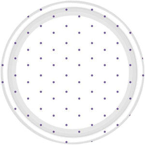 Tableware - Plates New Purple Dots Round NPC Dessert Paper Plates FSC 17cm 8pk