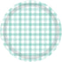 Pastel Mint Gingham NPC Paper Plate 23cm 8pk