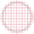 Pastel Pink Gingham NPC Paper Plate 23cm 8pk