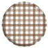Teddy Brown Gingham Melamine Plate 26cm 4pk