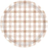 White Sand Gingham Paper Plate NPC 17cm 8pk