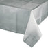 Shimmering Silver Tissue & Plastic Back Tablecover 137cm x 274cm Each
