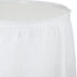 White Plastic Table Skirt 74cm x 4.26m Each