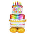 AirLoonz Happy Birthday Cake Foil Balloon 68cm x 134cm Each