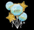 Oh Baby Blue Balloon Bouquet 5pk