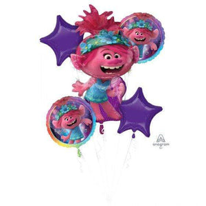 Amscan_OO Balloon - Airwalkers & Bouquets Trolls World Tour Balloon Bouquet 5pk