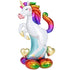 Unicorn Party AirLoonz Unicorn & Hearts Foil Balloon 83cm x 139cm Each