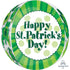 Happy St Patrick's Day Orbz Foil Balloons 38cm x 40cm  Each