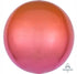 Ombre Red & Orange Orbz Foil Balloons 38cm x 40cm  Each