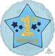 Amscan_OO Balloon - Foil 1st Birthday Blue & Gold Boy Foil Balloon 45cm Each