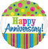 Bright Anniversary Foil Balloon 45cm Each