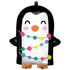Bright Holiday Penguin Foil Balloon 45cm Each