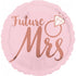 Future Mrs Blush Wedding Self Sealing Foil Balloon 45cm Each