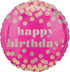 Happy Birthday Dotty Foil Balloon 45cm Each