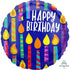 Happy Birthday Happy Candles Foil Balloon 45cm Each