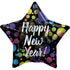 Happy New Year Star Bubbles 45cm Each Foil Balloon