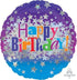 Holographic Bright Star Birthday Foil Balloon 45cm Each